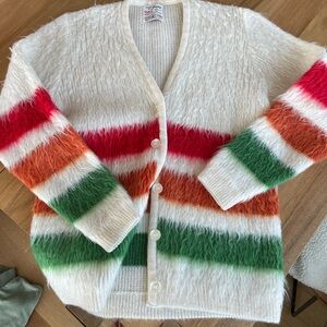 VINTAGE Mohair Cardigan - Hudson Bay Colors